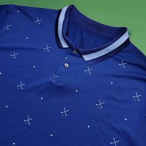Nike Dry Vapor Print Golf Polo Shirt Top Blue Sail Mens Size XL AV4174-492